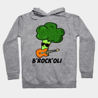 B-ROCK-oli Cute Funny Brocolli Veggie Pun Hoodie